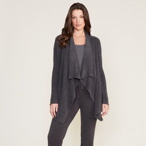 Barefoot Dreams CozyChic Ultra Lite Hi/lo Cardi Carbon Gray Size S/M
